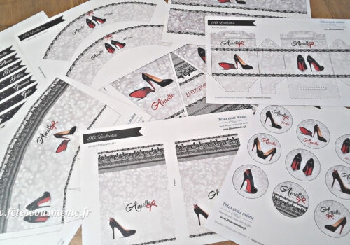 Kit déco Louboutin imprimé - Fêtes vous même