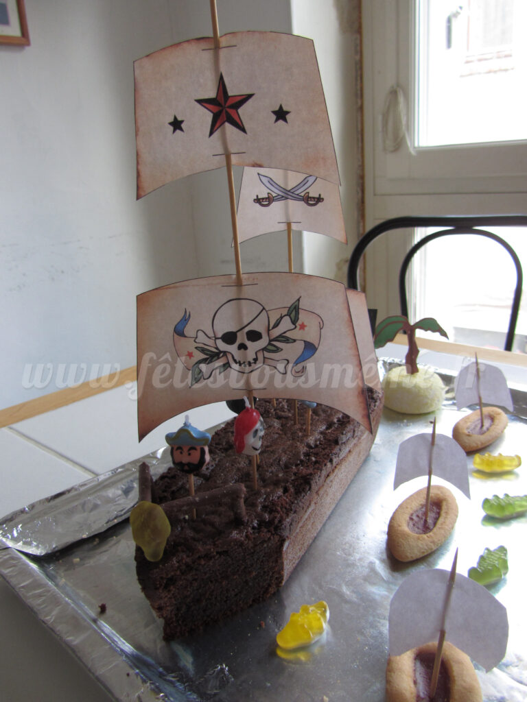 Gâteau Bateau Pirate - Fêtes vous même