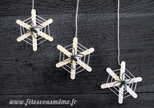 Petite déco toiles d'araignées - Fêtes vous même