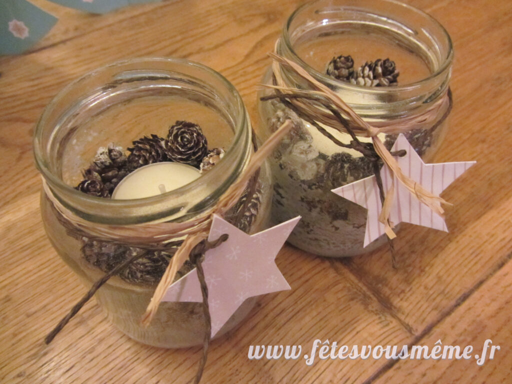 Pots bougeoirs de Noël - Fêtes vous même