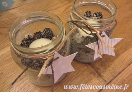 Pots bougeoirs de Noël - Fêtes vous même