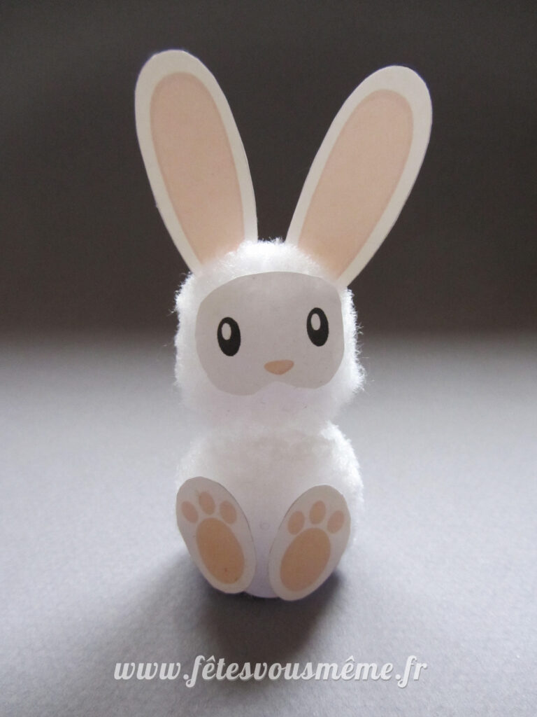 Lapin de Pâques en coton - Fêtes vous même