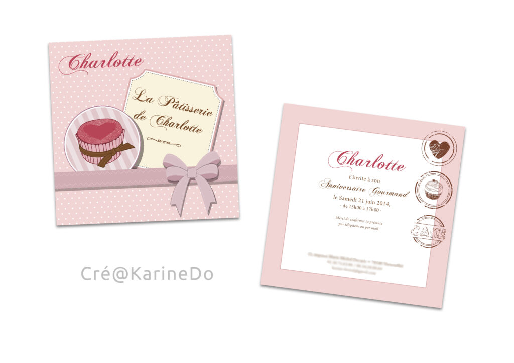 Invitation Petite Pâtisserie - Fêtes vous même
