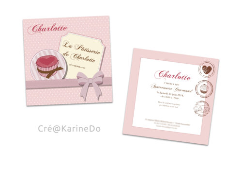Invitation Petite Pâtisserie - Fêtes vous même