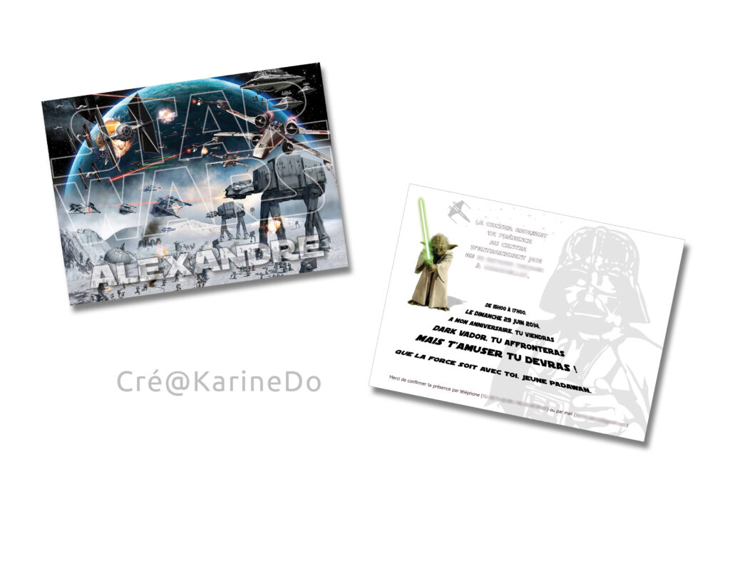 Invitation anniversiare star wars - Fêtes vous même