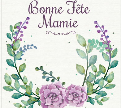 Carte Fête des Grands-Mères - thème floral - Fêtes vous même