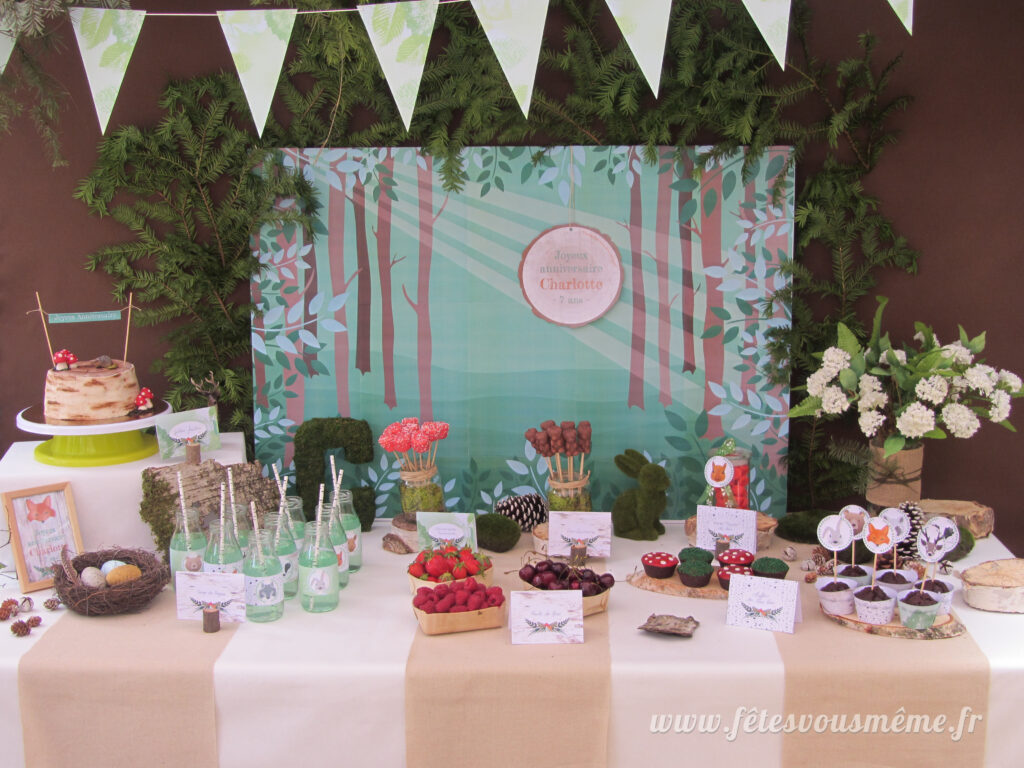 Table Gourmande Thème forêt - Fêtes vous même