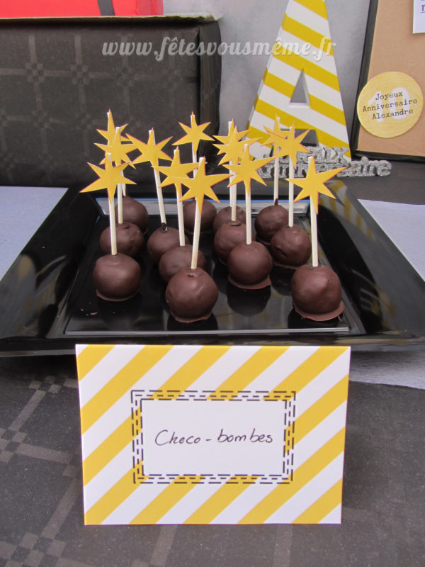 Kit anniversaire Agent Secret - Bombes chocolat - Fêtes vous même