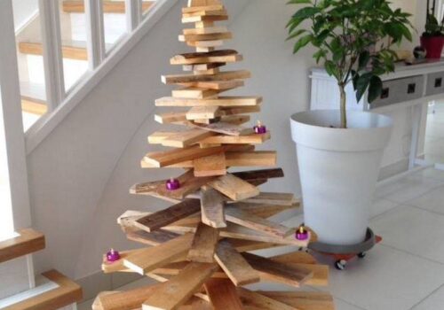 Sapin de Noël en palette - Fêtes vous même