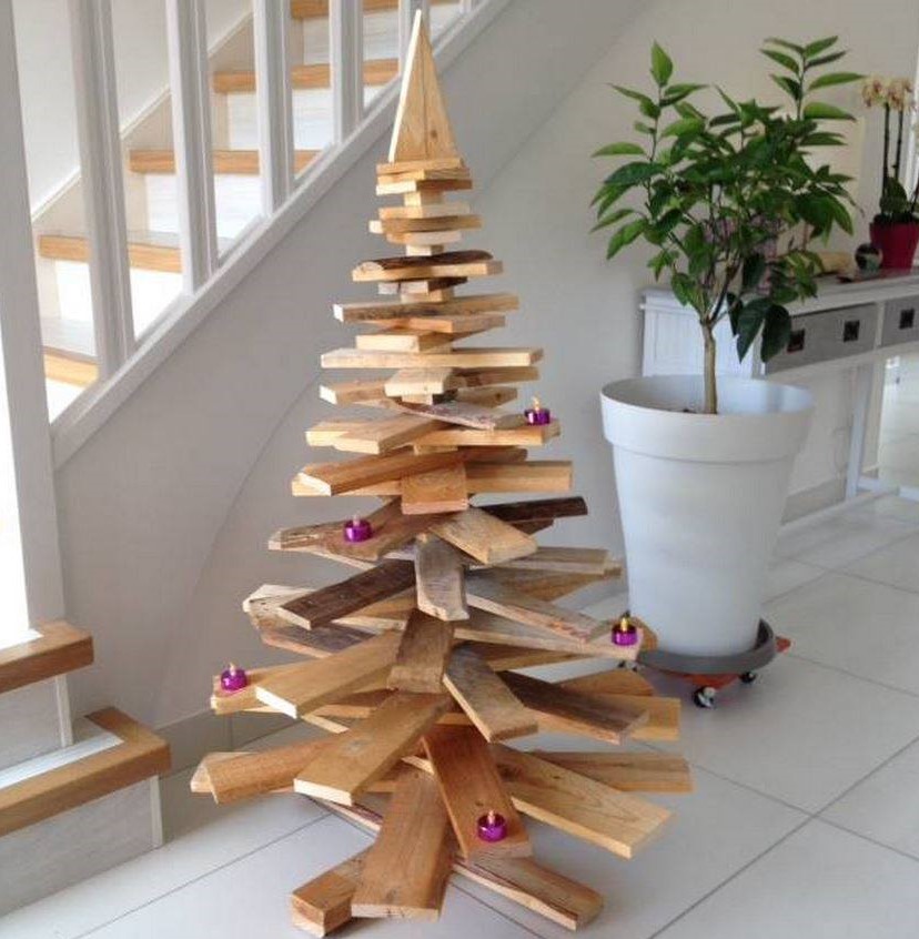 Sapin de Noël en palette - Fêtes vous même