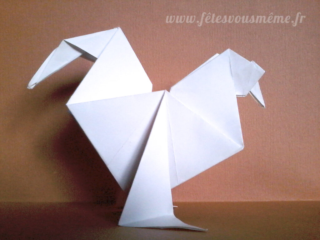 DIY Coq Origami - Fêtes vous même