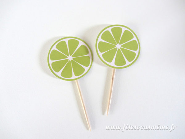 Kit Cocktail Mojito - Pique cocktail citron vert- Fêtes vous même