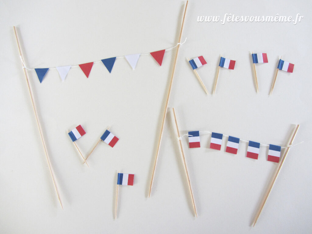 Guirlande de drapeaux tricolores - Fêtes vous même
