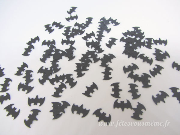 Sachets de 100 Confettis noirs chauve-souris - Fêtes vous même