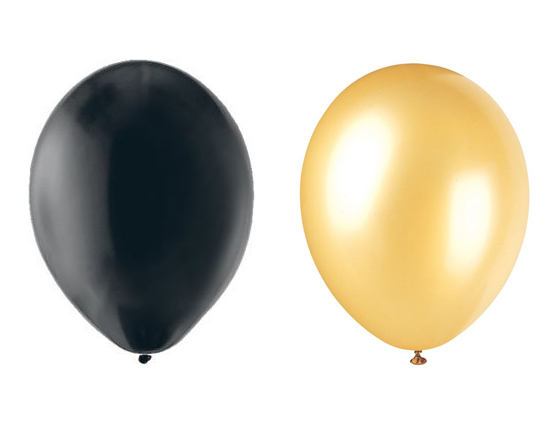 Ballons noir et or