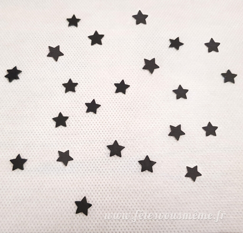 Confettis etoiles noir