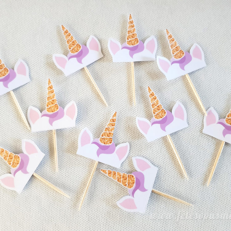 Pics à Cupcakes Licorne Arc-en-ciel - Lot De 24, Pour Anniversaire Fille, Thème Féerique
