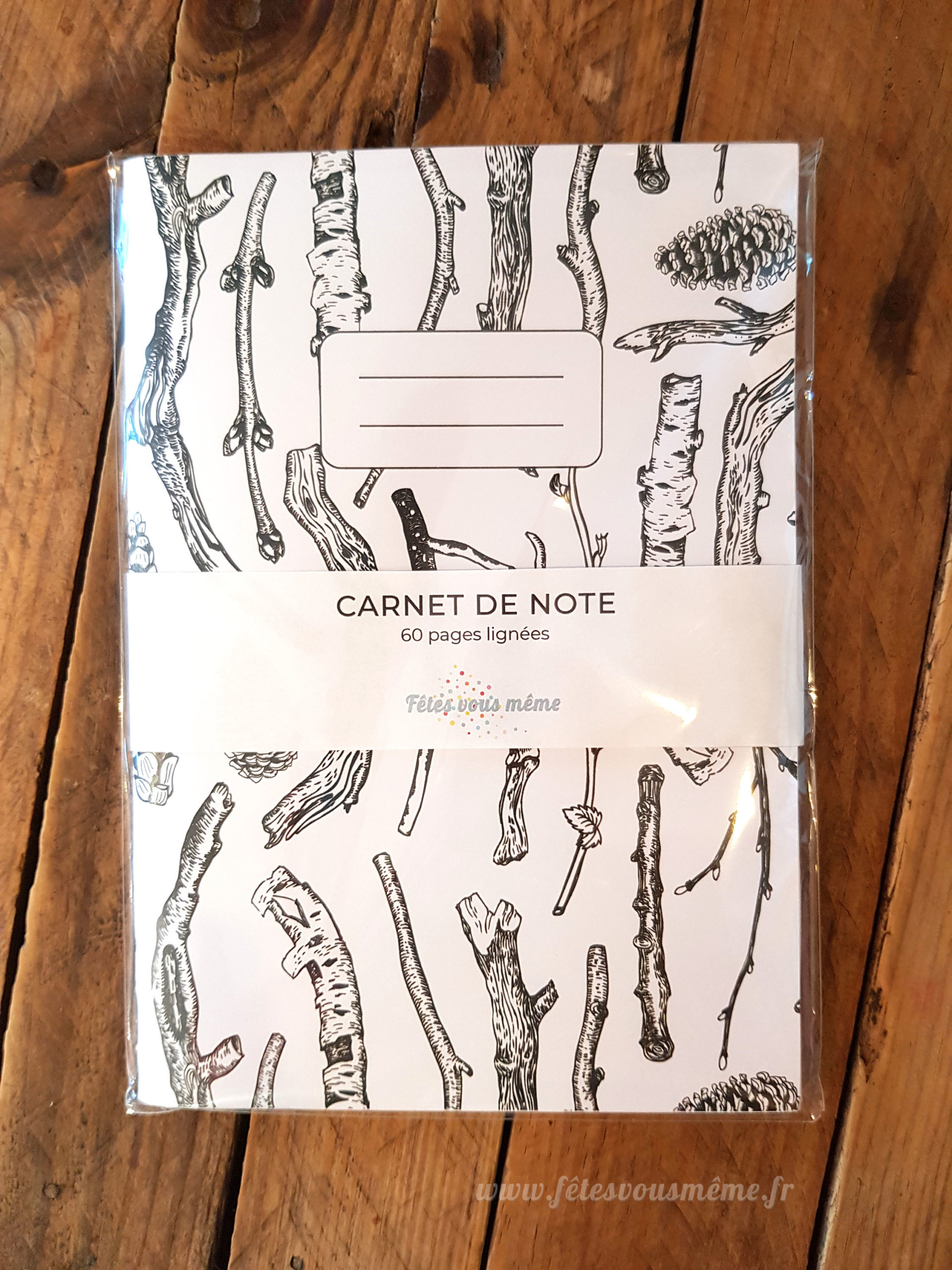 Carnet de notes ligné - imprimé arbre