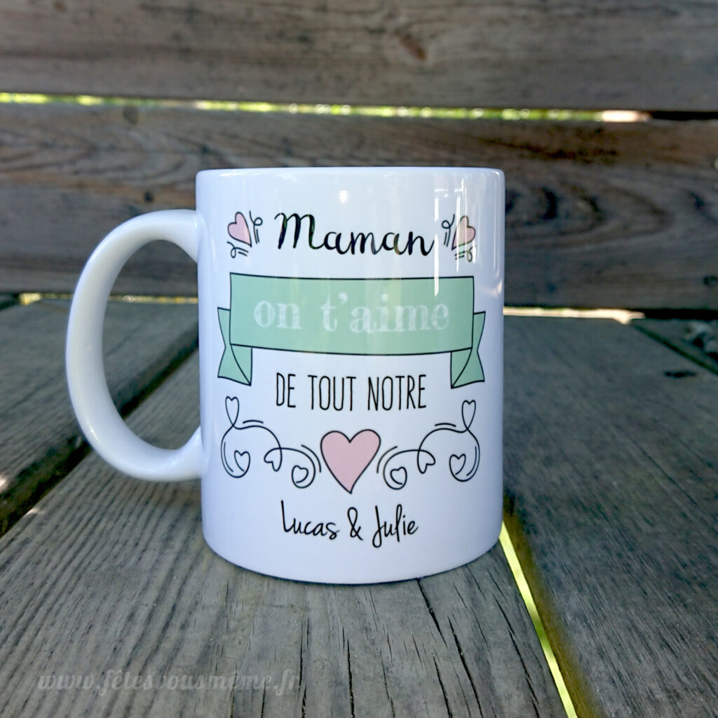 Mug Personnalisé Fête Des Mères - Photo Maman - Fuel Cup Rose - NEUF