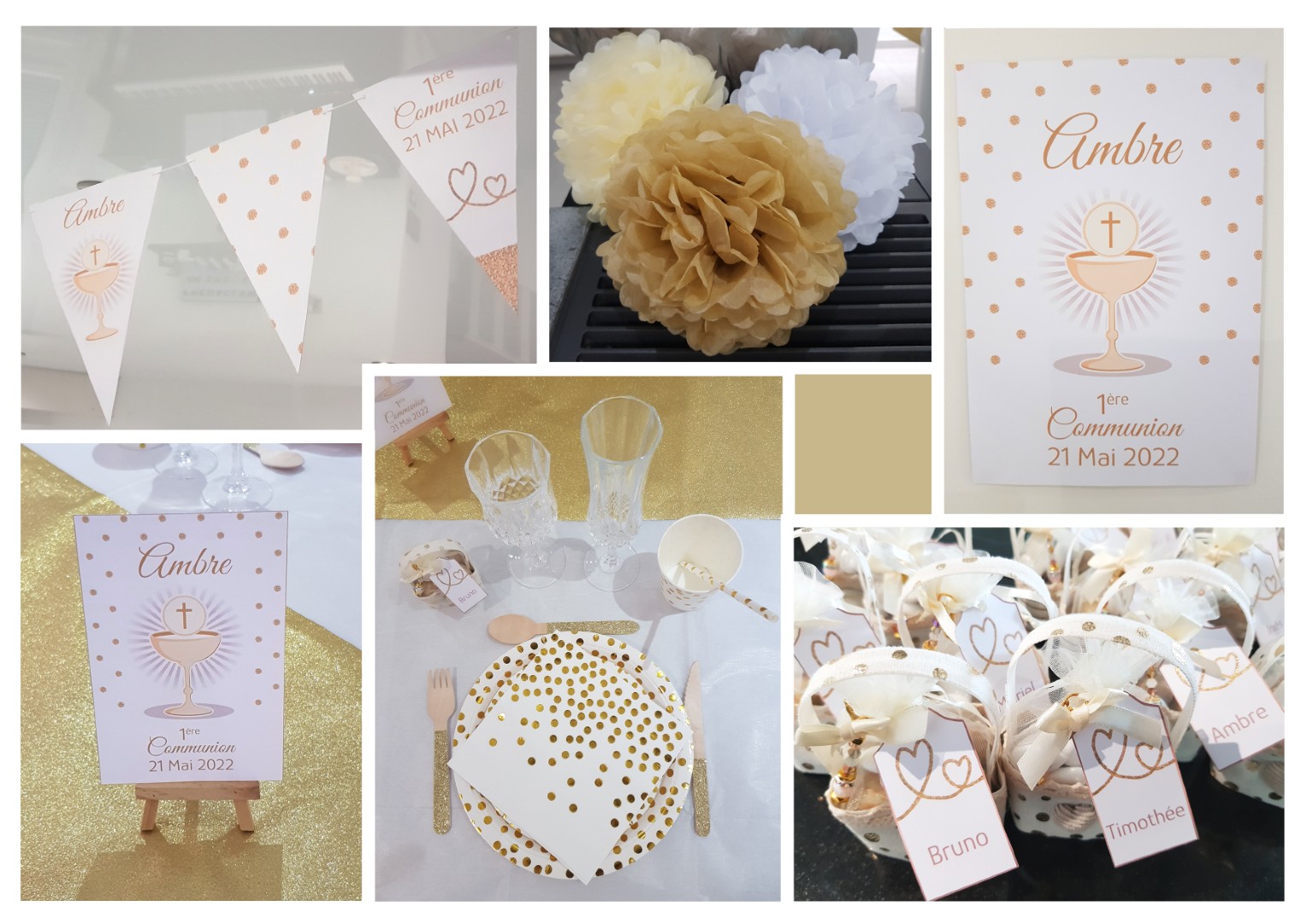 Kit déco - communion "Bleu céleste"